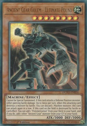 Ancient Gear Golem - Ultimate Pound [DUPO-EN054] Ultra Rare - Yu-Gi-Oh! - Card Brawlers | Quebec | Canada |