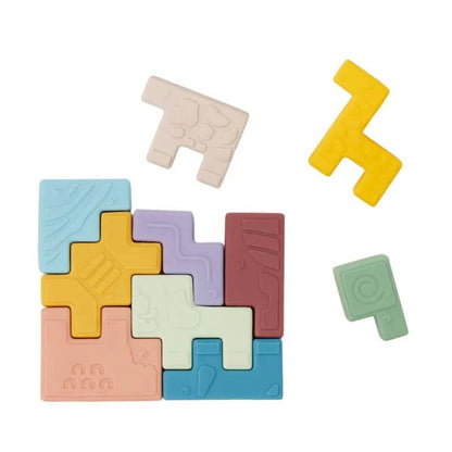 Miniland - Soft Animal Blocks Sensory Puzzle - Bella Luna Toys