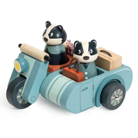 Tender Leaf Toys - Badger Picnic Motorbike Ride - Bella Luna Toys